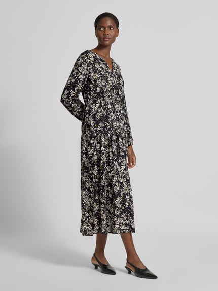 Marc O'Polo Ausgestelltes Freizeitkleid aus Viskose-Mix Black 1