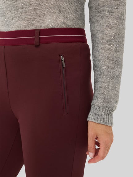 Raphaela By Brax Super slim fit broek van viscosemix model 'LILLYTH' Bordeaux - 3
