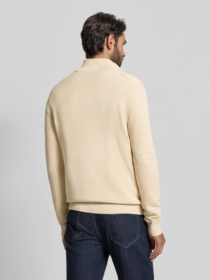 Selected Regular fit gebreid jack van puur katoen, model 'DANE' Offwhite - 5