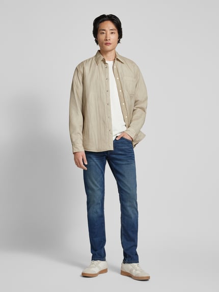 Marc O'Polo Shaped fit jeans in used-look, model 'SJÖBO' Donkerblauw - 1