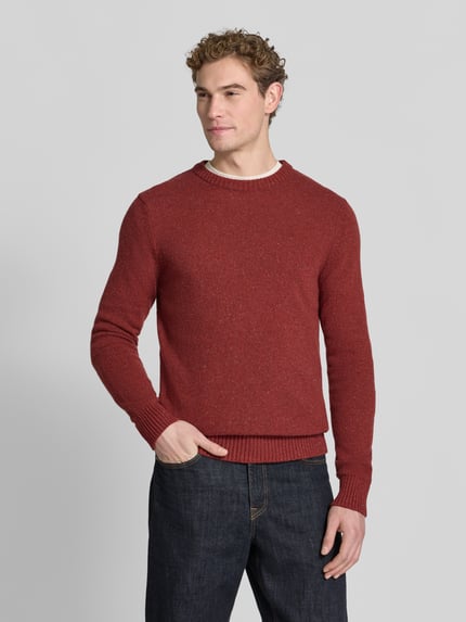 Marc O'Polo Pullover mit Tweed-Struktur Rot 4