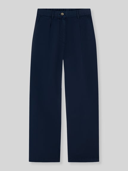 Tommy Hilfiger Wide leg kort chino van puur katoen Marineblauw - 2