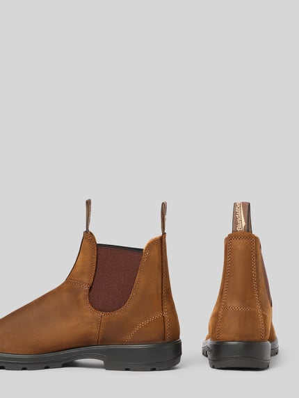Blundstone Chelsea Boots aus Rindsnubuk mit Stretcheinsätzen Cognac 2