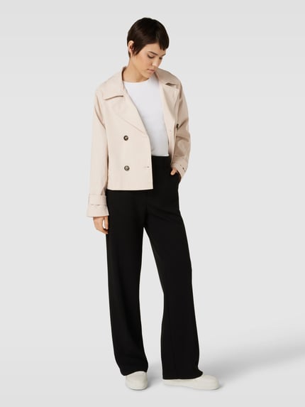 MORE & MORE Korte trenchcoat met reverskraag Zand - 1