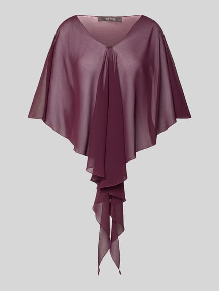 Produktfoto, etola Stola aus Chiffon von Vera Mont w kolorze burgundu, lekko przezroczysta, delikatna faktura, zwiewny materiał