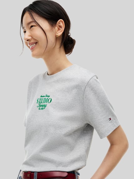 Tommy Hilfiger T-shirt met logoprint Lichtgrijs - 3