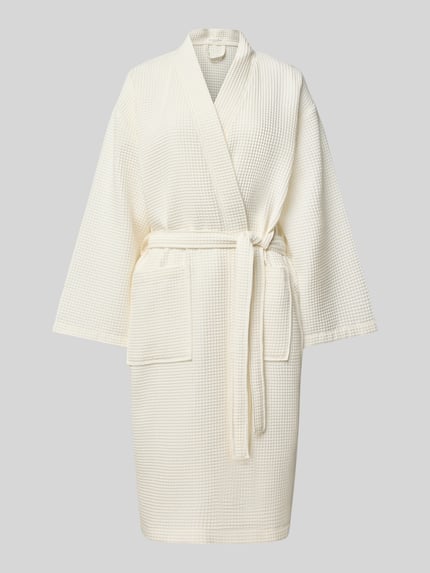 Christian Berg Woman Bademantel aus reiner Baumwolle Offwhite 1