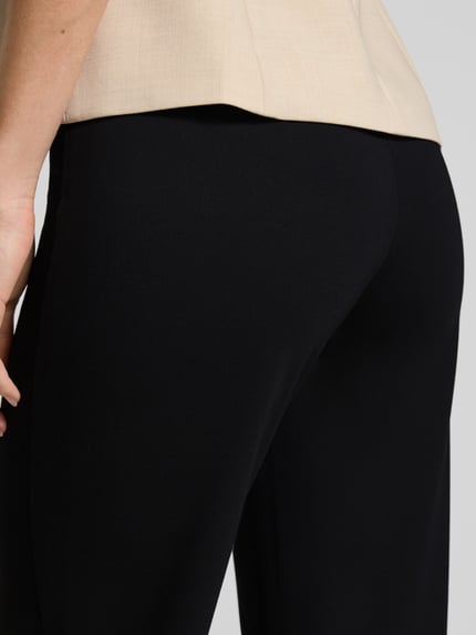 MAC Wide Leg Stoffhose aus Viskose-Mix mit elastischem Bund Black 3
