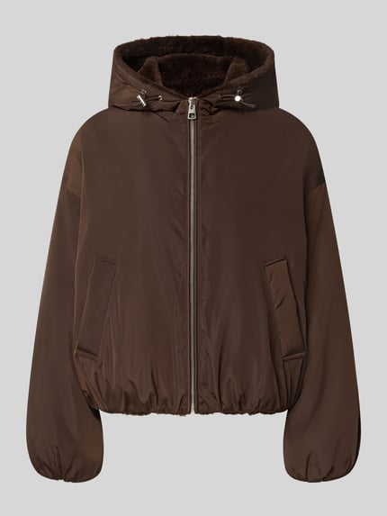 Marc O'Polo relaxed fit blouson met aan twee kanten draagbaar Donkerbruin - 2