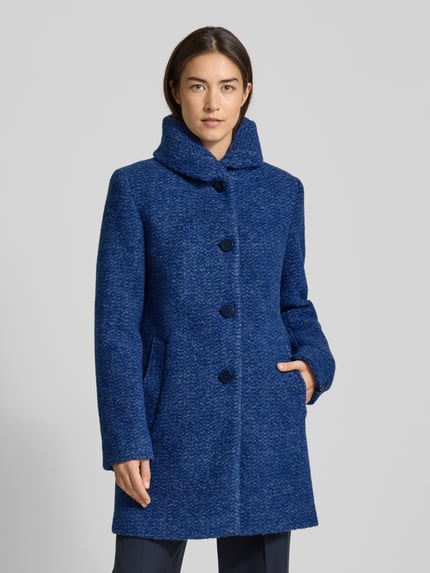 Milo Coats Jack van scheerwolmix met steekzakken, model 'SOFIA' Blauw - 4