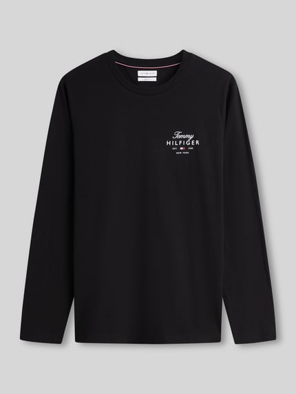 Tommy Hilfiger regular fit shirt met lange mouwen van puur katoen Zwart - 2