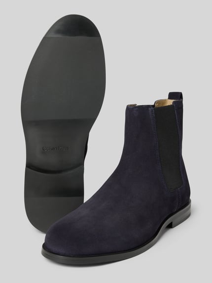 CK Calvin Klein Chelsea Boots mit elastischem Einsatz Marine 4