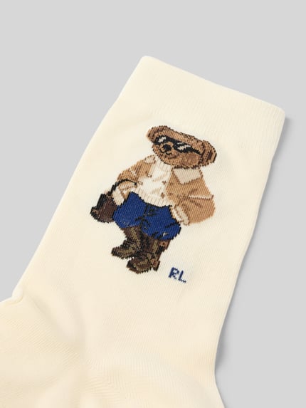 Polo Ralph Lauren Socken mit Bärenmotiv-Print Beige 2