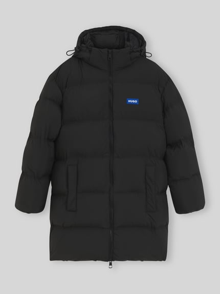 HUGO Blue Puffer Coat mit Logo-Patch Modell 'Bodi2541' Black 2