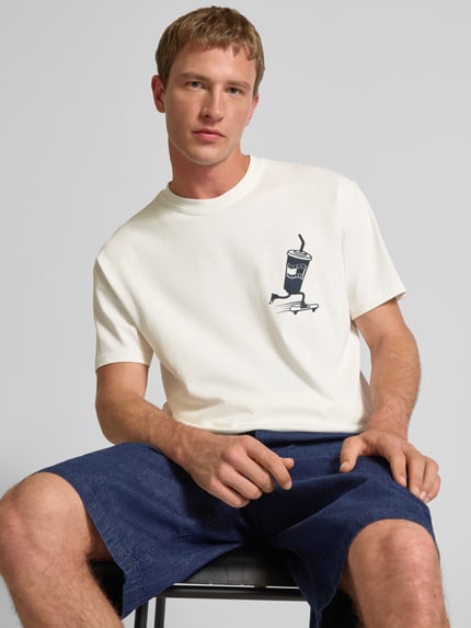 Tommy Jeans Relaxed Fit T-Shirt aus reiner Baumwolle Offwhite 3