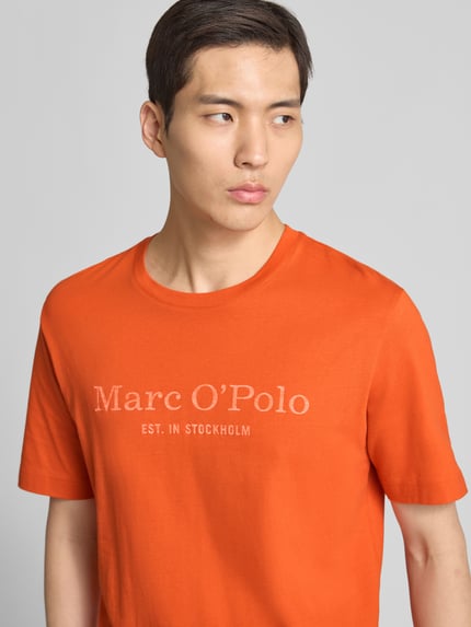 Marc O'Polo Regular Fit T-Shirt aus reiner Baumwolle Orange 3