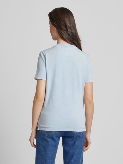 GUESS T-Shirt mit Strasssteinbesatz Hellblau 5