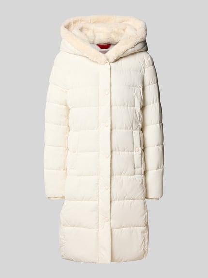 Christian Berg Woman Selection Steppmantel mit Kunstfell und Eingrifftaschen Offwhite 2