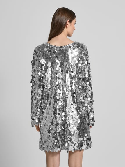 Moves Minikleid mit Paillettenbesatz Modell 'Idona' Silber 5