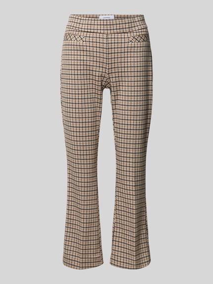 COMMA Flared Cut Hose mit Bügelfalten Beige 2