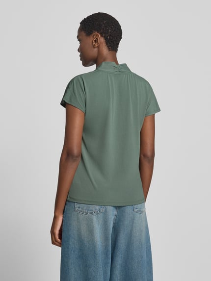 FREE/QUENT regular fit blouse met V-hals model 'Yrsa' Donkergroen - 5