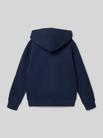Produktfoto, Regular Fit Hoodie mit Polo-Bear-Print von Polo Ralph Lauren Teens in Dunkelblau, Optik: Unifarben, Sweat, Baumwoll-Mix