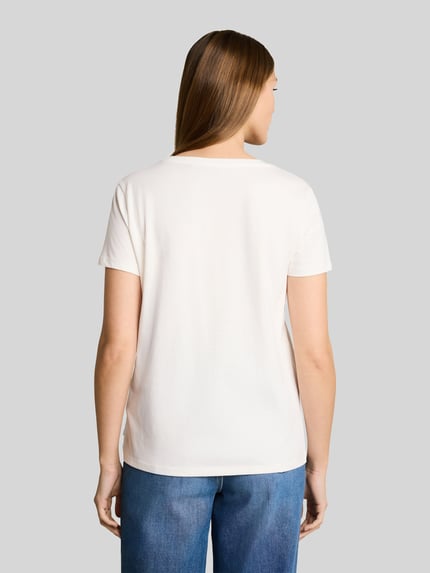 Tom Tailor Denim regular fit T-shirt van puur katoen Offwhite - 5