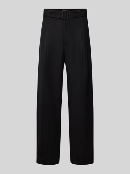 Hose aus Baumwoll-Kaschmir-Mix mit Gürtel Shop The Look MANNEQUINE