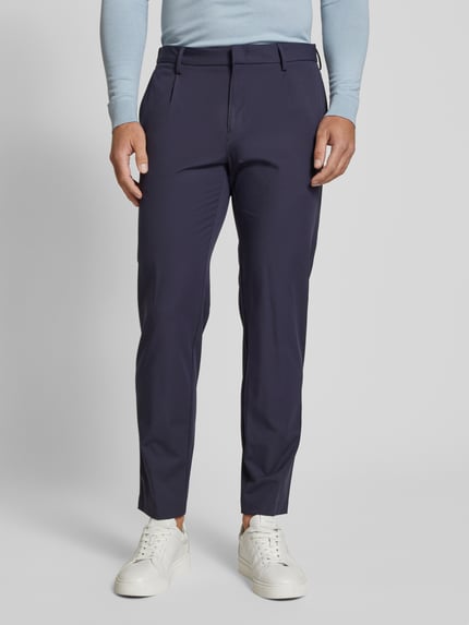 ROY ROBSON Slim Fit Chino mit Bundfalten Marine 4