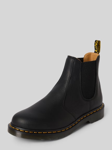 Dr. Martens chelsea boots van echt leer met siernaad Zwart - 1
