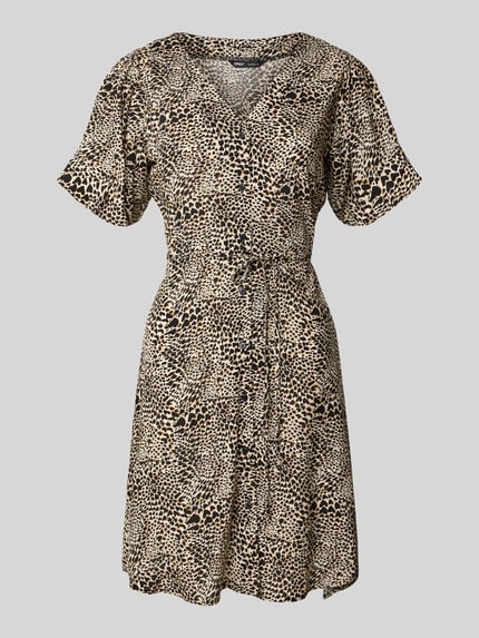 ONLY Mini-jurk van pure viscose model 'EVIDA' Taupe - 2