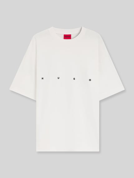 HUGO Oversize T-Shirt mit Rücken-Print Modell 'DARISO' Weiss 2