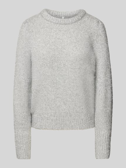 ONLY Regular Fit Strickpullover mit Effektgarn Modell 'ANNI' Offwhite 2