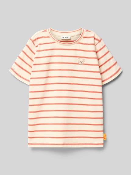 Steiff regular fit T-shirt met logodetail Ecru - 1