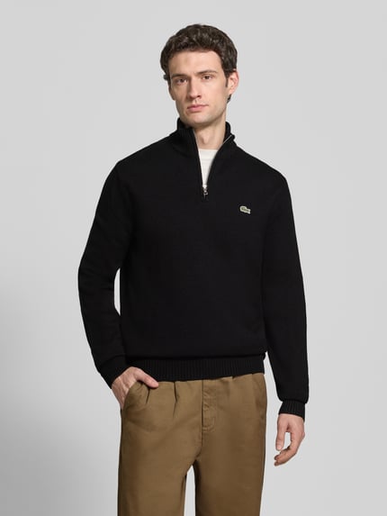 Lacoste Troyer aus Wolle mit Logo-Patch Black 4