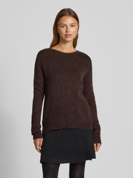 Rich & Royal Strickpullover mit gerippten Abschlüssen Dunkelbraun 4