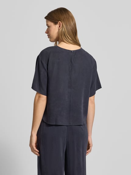 Marc O'Polo DENIM Relaxed fit blouse shirt van lyocell Marineblauw - 5