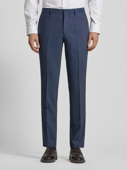 HUGO Slim Fit Anzughose mit Schurwoll-Anteil Modell 'Hesten' Dunkelblau 4