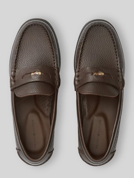 Tommy Hilfiger Loafer aus echtem Rindsleder mit Logo-Detail Dunkelbraun 4
