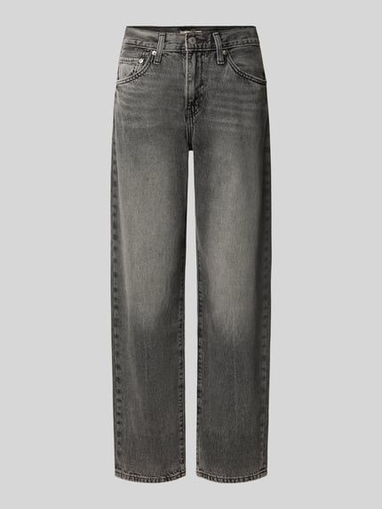 Produktfoto, szare jeansy o kroju tapered fit z bawełnianego denimu, Tapered Fit Jeans aus reiner Baumwolle Modell 'EASY DAD' von Levi's® 300, damskie