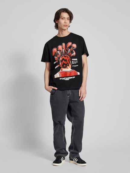 Mister Tee Oversized T-Shirt mit Motiv- und Statement-Print Black 1