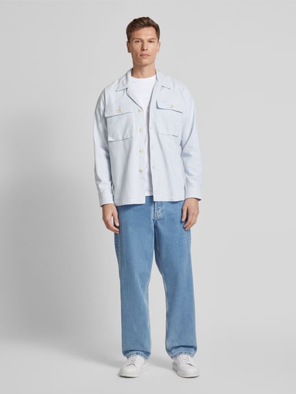 HUGO Regular fit overhemdjack met paspelzakken op de borst, model 'Egalo' Lichtblauw - 1