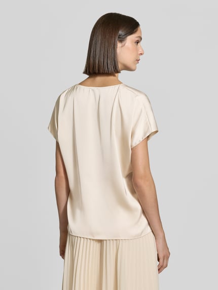 V by Vera Mont Blouseshirt van satijn met V-hals Lichtgeel - 5