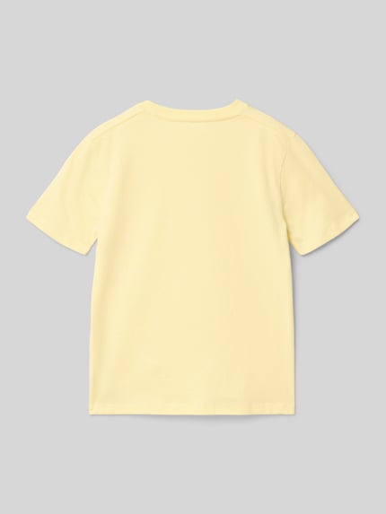 Calvin Klein Jeans Regular Fit T-Shirt aus reiner Baumwolle Hellgelb 3