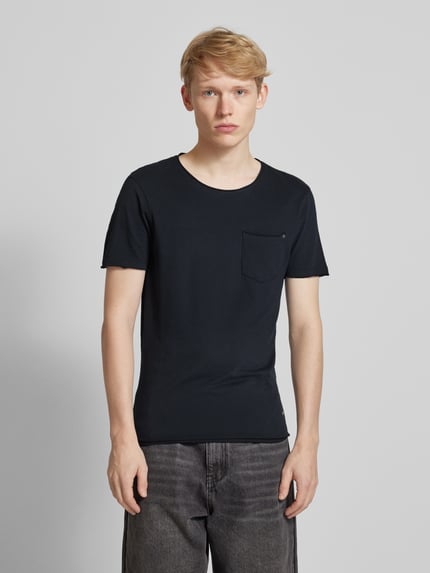 Blend T-shirt met ronde hals, model 'NOEL' Zwart - 4