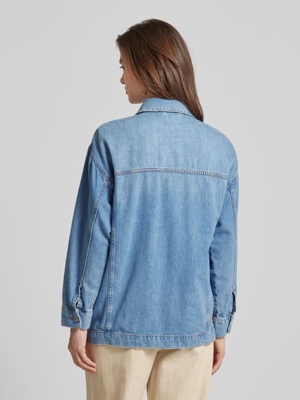 Smith and Soul Jeansblouse met aangeknipte schouders Blauw - 5