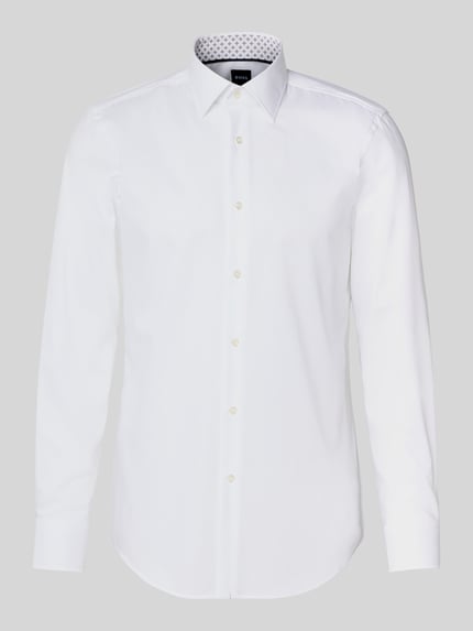 Slim fit zakelijk overhemd van puur katoen, model 'HANK' Shop The Look MANNEQUINE
