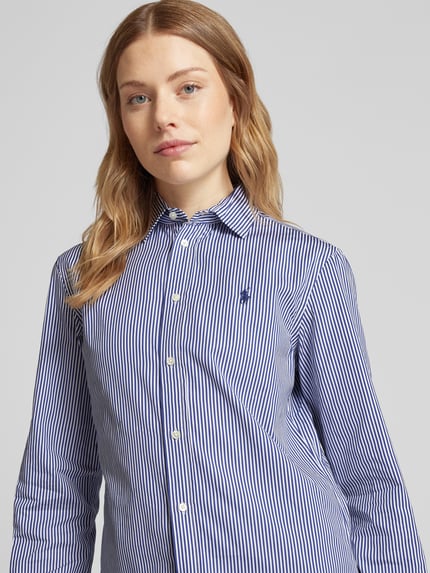 Polo Ralph Lauren Bluzka koszulowa o kroju regular fit z wyhaftowanym logo Królewski niebieski 3