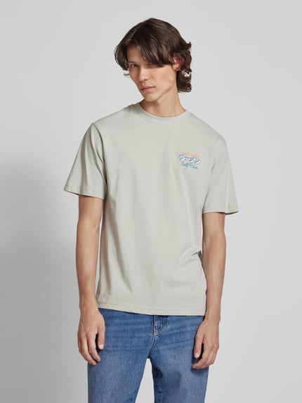 ONLY & SONS T-Shirt mit Rundhalsausschnitt Modell 'KEANE' Hellgrau 4