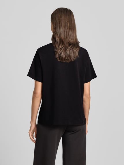 EA7 Emporio Armani Regular Fit T-Shirt aus Baumwoll-Mix mit Logo-Applikation Black 5